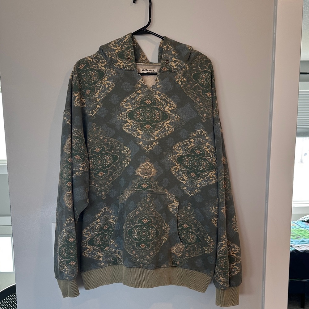 We The Free Olive Patterned Hoodie